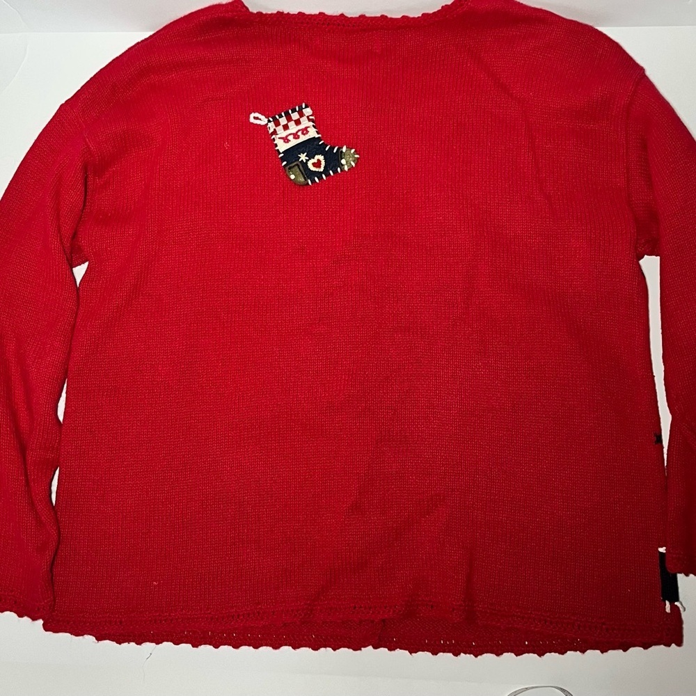 Vintage Tiara International Christmas Sweater Cardigan Grandmacore Kitsch - Picture 2 of 9
